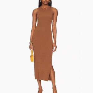 NEW Rails Revolve Syd Knit Midi Dress - Toffee Cafe